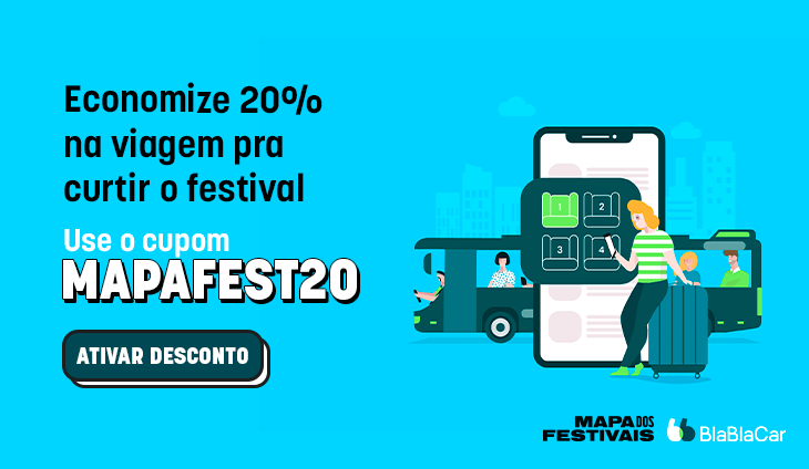 Blablacar e Mapa dos Festivais - Desconto com o cupom MAPAFEST20