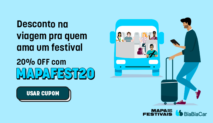 Blablacar e Mapa dos Festivais - Desconto com o cupom MAPAFEST20